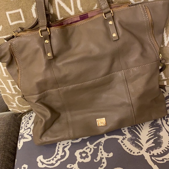 Kooba Taupe Leather Tote - Picture 5 of 6